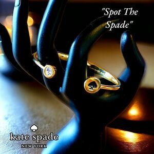 KATE SPADE "Spot The Spade" Classic Open Hinged Bracelet